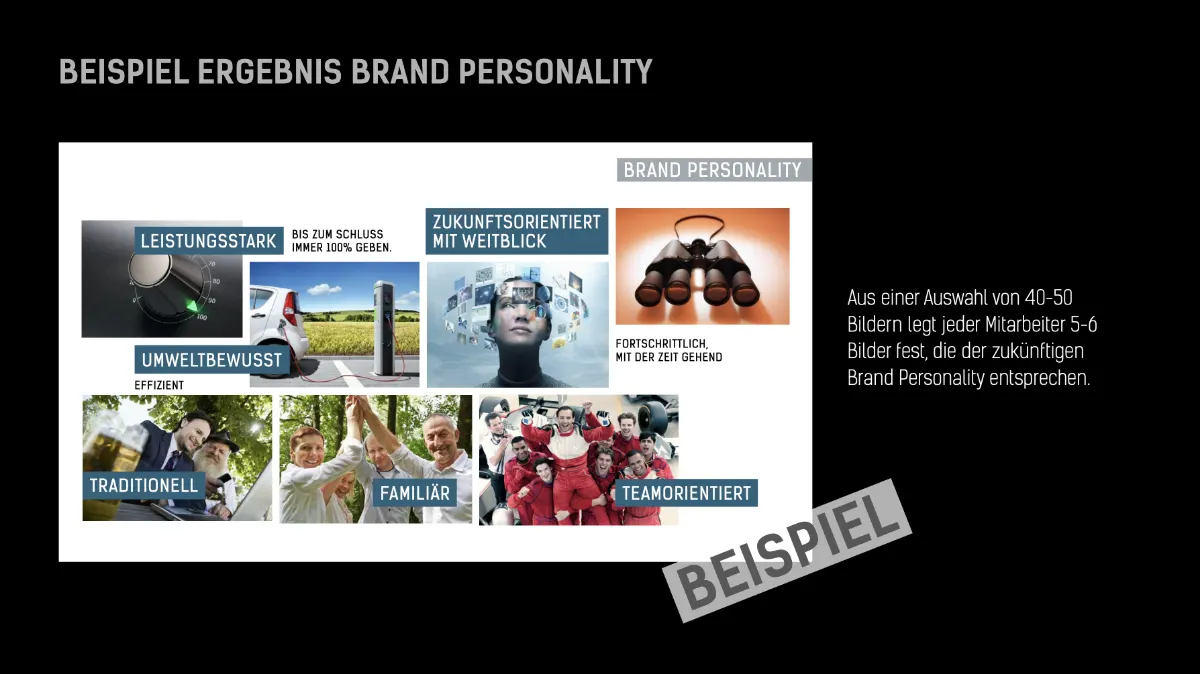 Beispiel Ergebnis Brand Personality